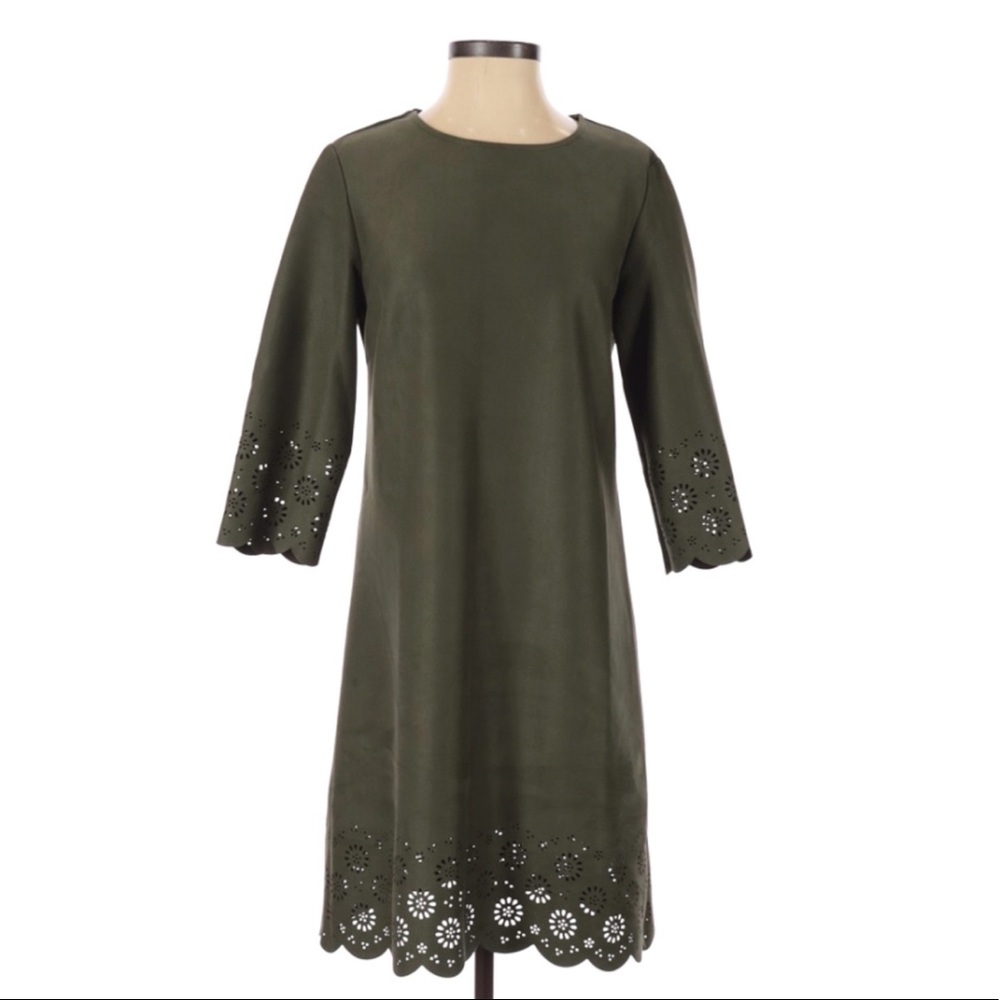 ABS Collection Olive Green Shift Dress Size Small